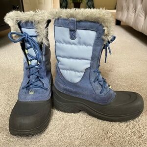 The North Face Girls Heat Seekers Blue Winter Snow Waterproof Rain Boots Size 7